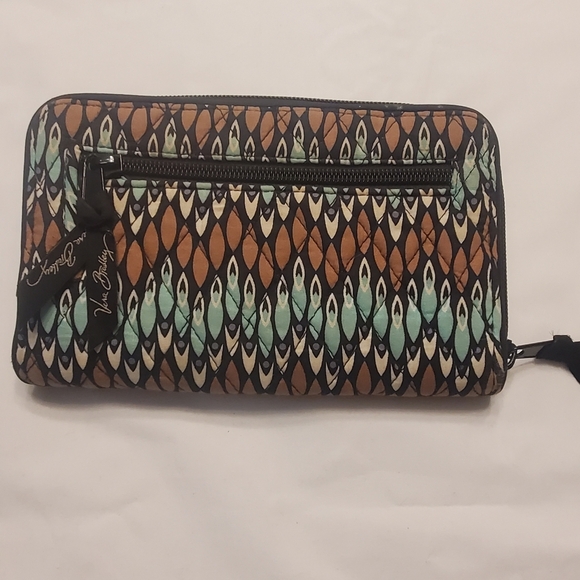 Vera Bradley Retired Sienna Stream Pattern Turn Lock Wallet - Picture 4 of 7